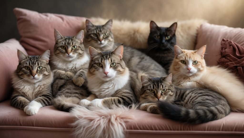 cats lounging